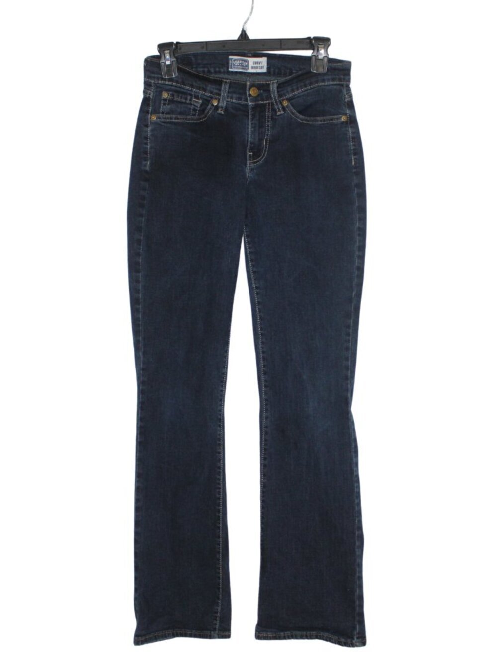Y2K Levi's Strauss women's jeans size 4 dark wash low rise curvy bootcut stretch